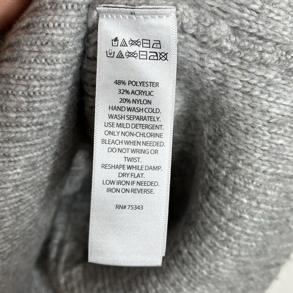 Rachel Zoe Sleeveless Cable Knit Cropped Sweater Gray Womens Small Preppy - Picture 5 of 7